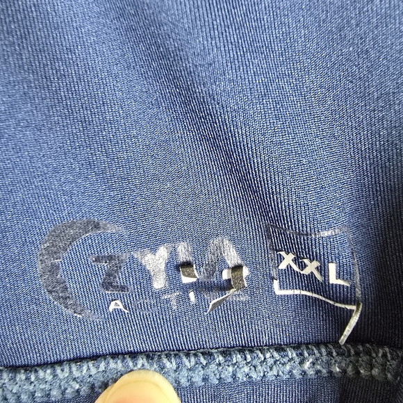 ZYIA Womens Navy Racerback Bomber Sports Bra With Lace Back Detail Size XXL - Picture 7 of 11